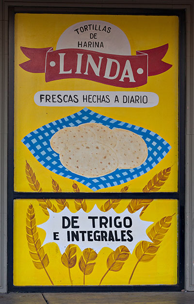 tortilla sign mexican grocery