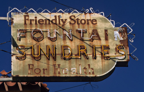 Old drug store sign