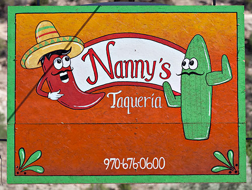 Mexican food sign