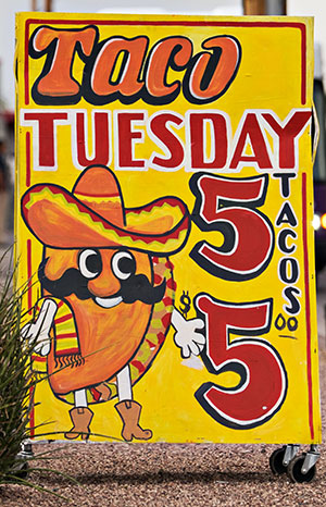Taco Tuesday sign