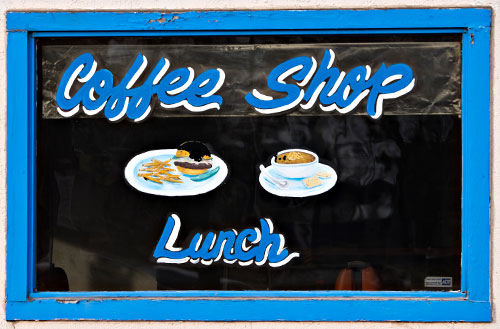 Coffe shop sign