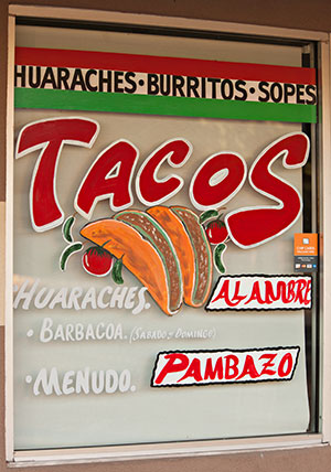Mexican food sign