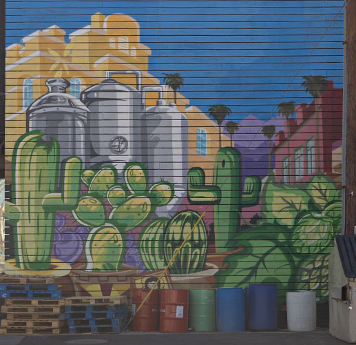 cactus themed mural