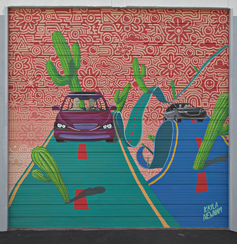 cactus themed mural