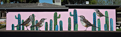 cactus themed mural
