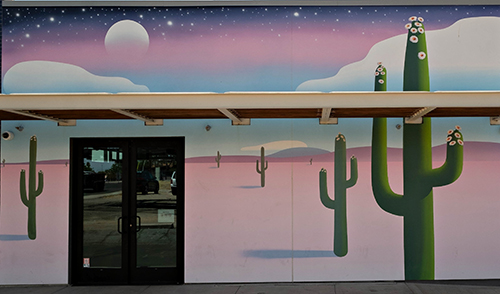 cactus themed mural