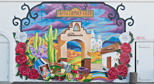 mexican restaurant mural
